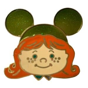 Disney Pin IT'S A SMALL WORLD Tin Girl Red Hair Green Ear Hat Limited Edition